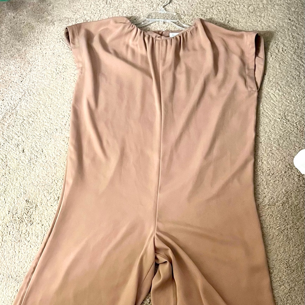 Khaki wide leg jumper loose fit